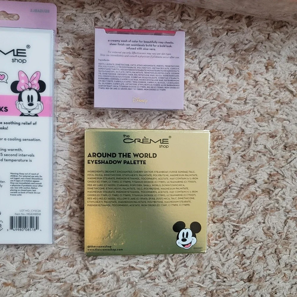 The Crème Shop Disney Beauty Set Womens Red Mickey Minnie Makeup Skincare Bundle